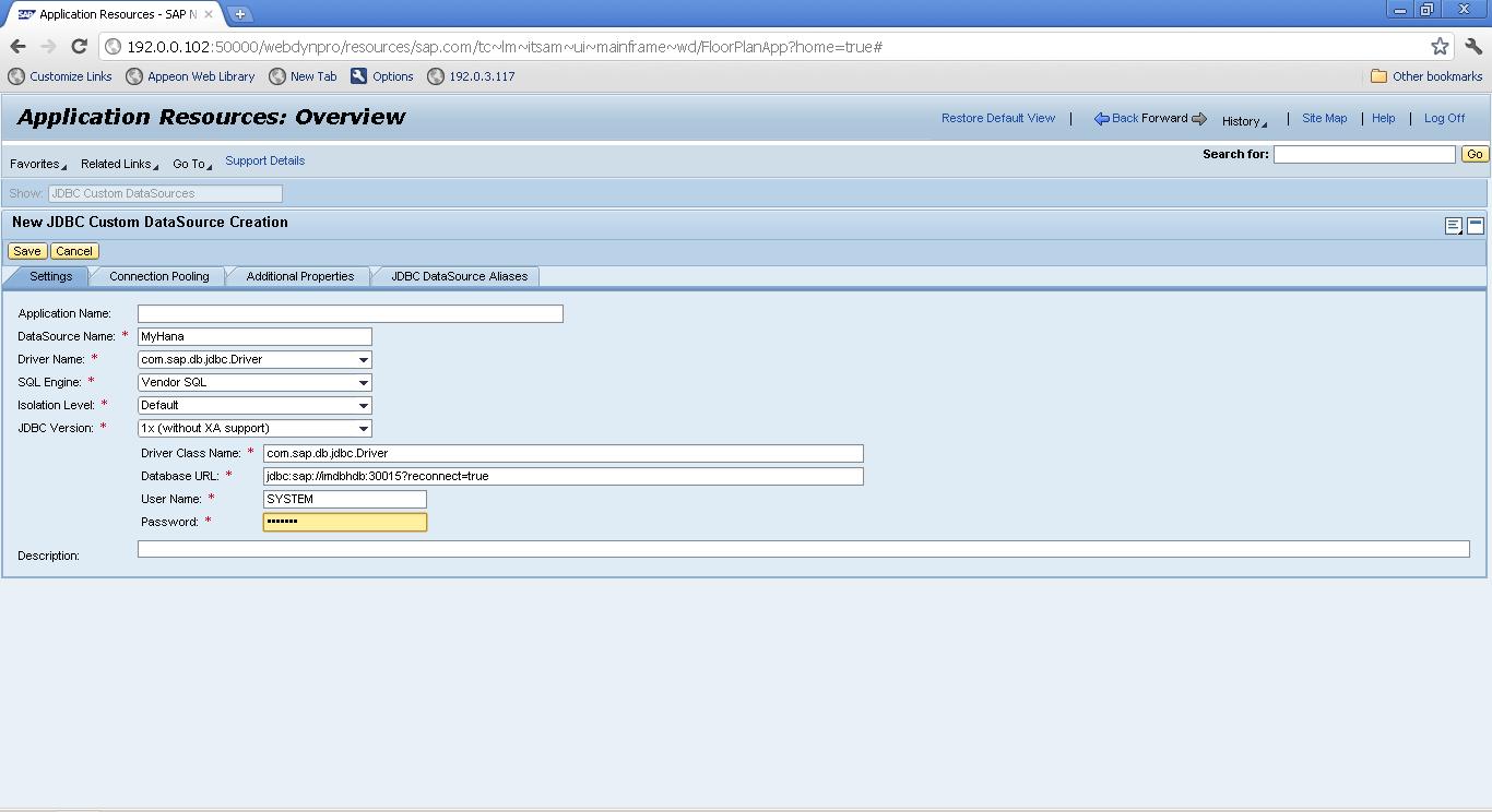 New JDBC Custom DataSource Creation